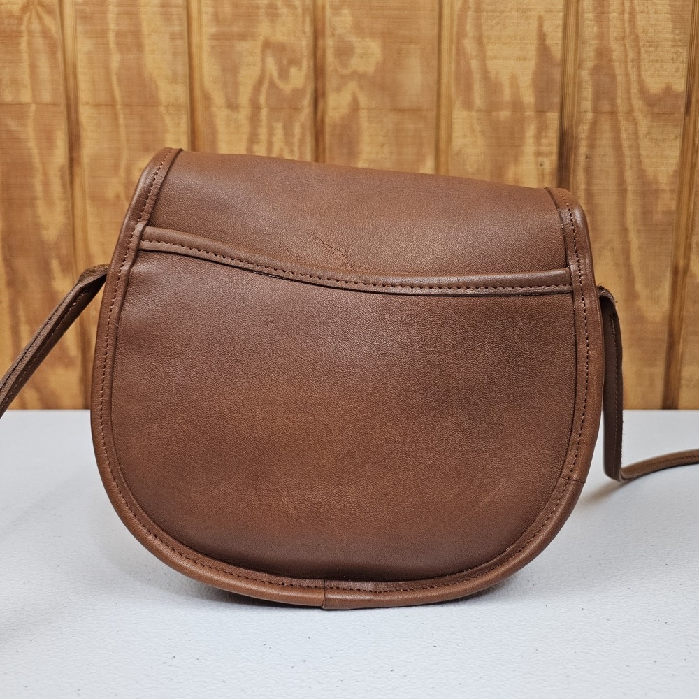 Vintage 90s Coach Women's Casey 9923 Brown Leather Crossbody Bag USA Made - Picture 5 of 14
